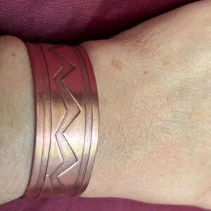 Unisex)Solíd Coppel Cuff  bracelet